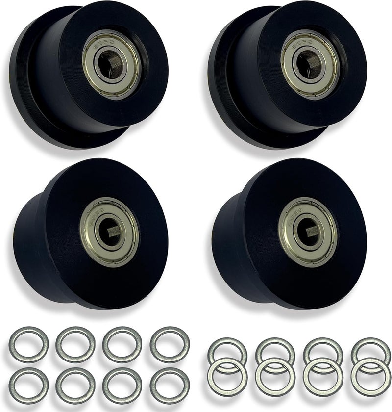 DAFORE Upgraded Machined Wheels/Rollers Compatible with Total Gym,Replacement Parts for 1000,1100,1400,1500,1600,1700,1800,1900,Achiever,Force,Gold,Max,Platinum,Plus,Pro,Supra,Supreme,Ultima,Ultra,XLI,4Pcs - Image 1